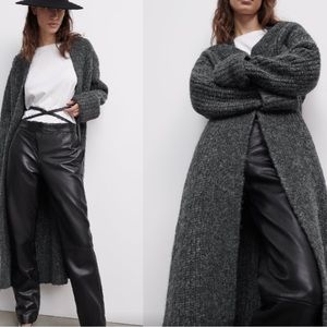 Zara long knit coat